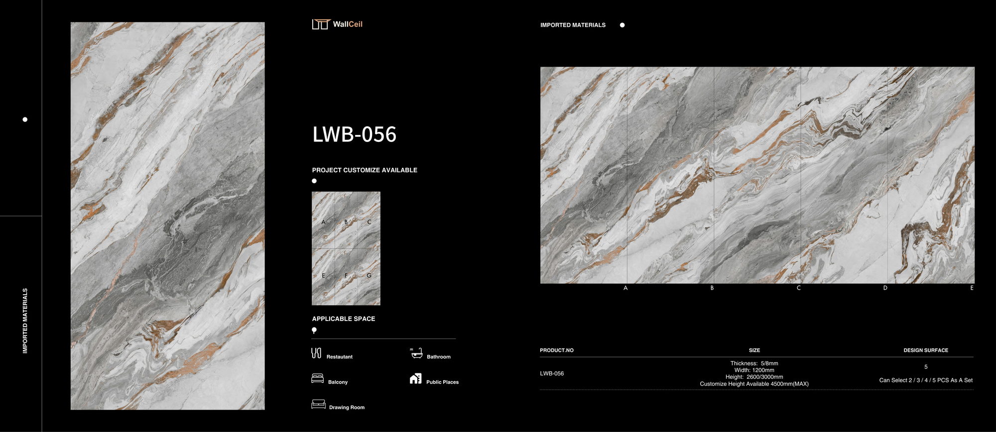 BOOK-MATCHED MARBLE-LOOK PANELS product information image 56