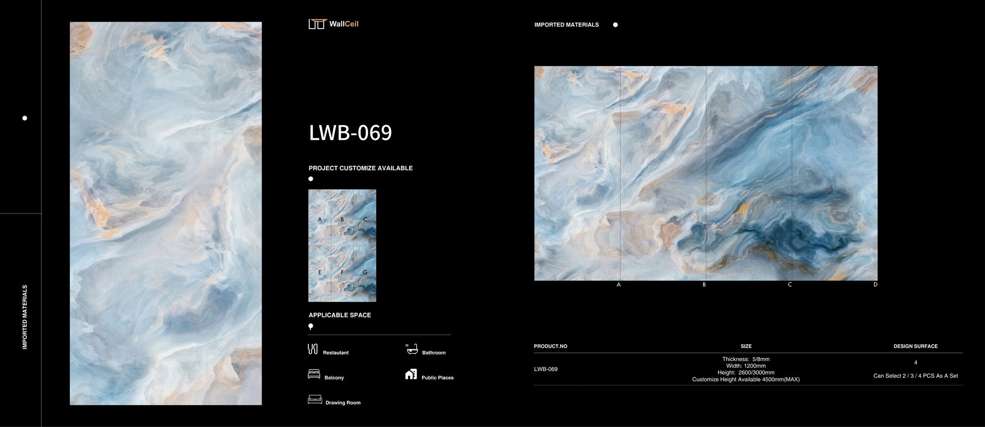 BOOK-MATCHED MARBLE-LOOK PANELS product information image 69